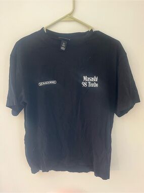 H&M Black 'Masashi 98 Turbo' Graphic Short Sleeve Tee